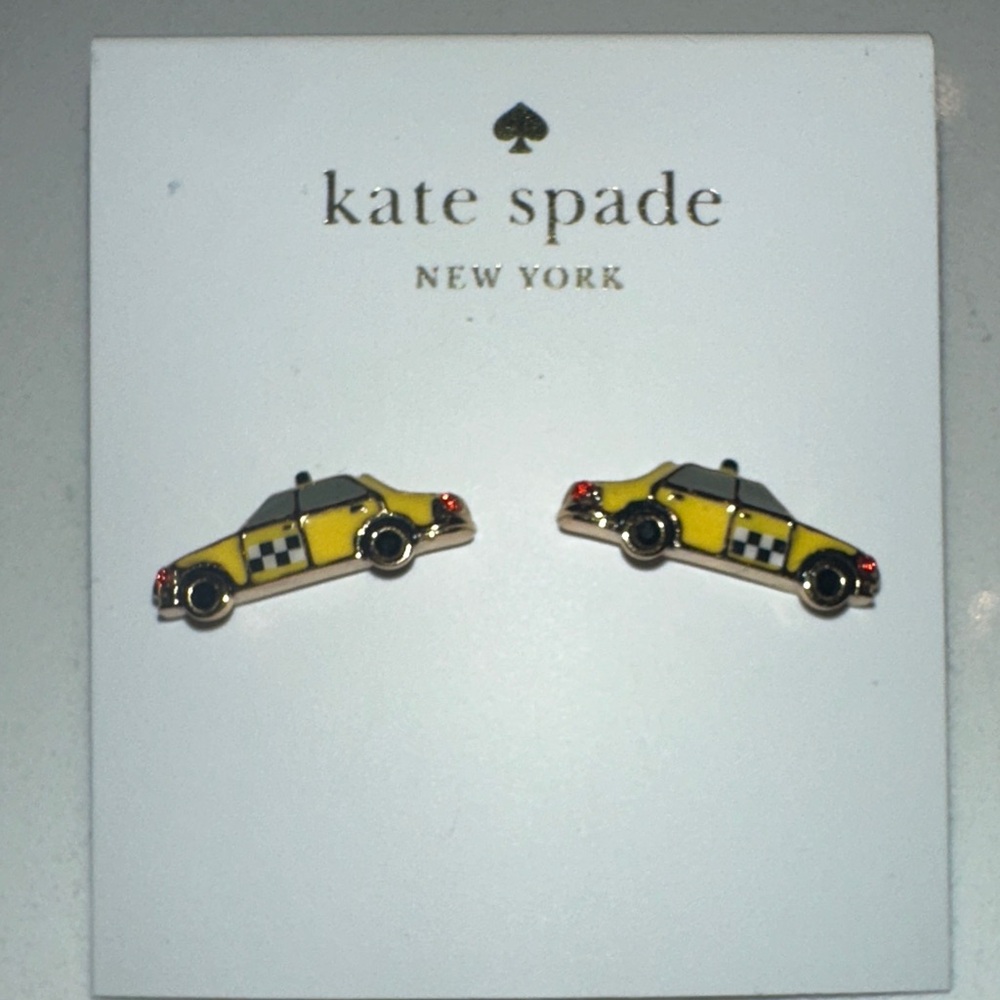Kate Spade Yellow Taxi Stud Earrings - Picture 3 of 3